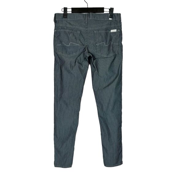 7 For All Mankind Roxanne Striped Pants Skinny Fit Size 27 - Picture 2 of 6